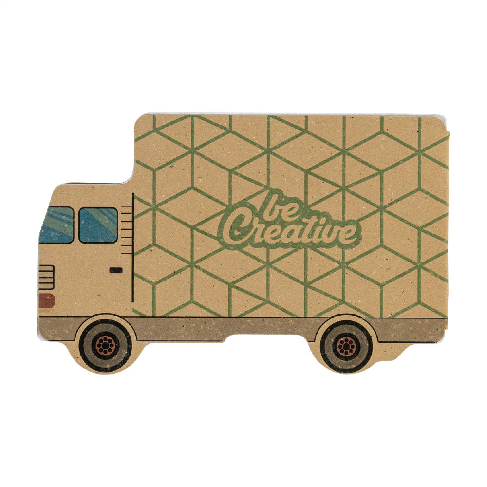 Individueller Haftnotizblock CreaStick Truck Eco Werbeartikel