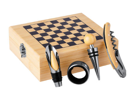 Schachspiel/Weinset Kaspar Werbeartikel
