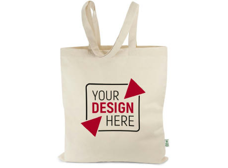 PASSAU – Klassische Tasche aus recycelter Baumwolle mit langen Henkeln Werbeartikel