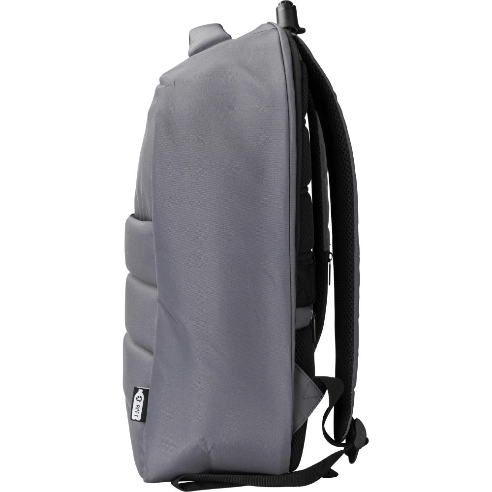 rPET-Polyester (300D) Anti-Diebstahl-Laptop-Rucksack Calliope Werbeartikel
