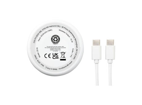 All-in-one RCS Recycled 15W Magnetic Wireless Charger bedrucken