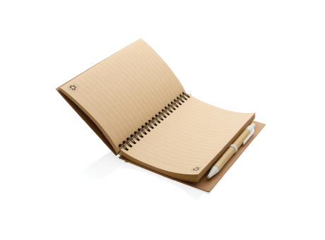 Kork Spiral-Notizbuch mit Stift Werbeartikel