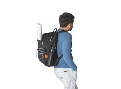 Product image DELFOS BACKPACK. Laptop-Rucksack aus 300D recyceltem Polyester und 600D recyceltem Polyester mit reflektierenden Elementen bedrucken