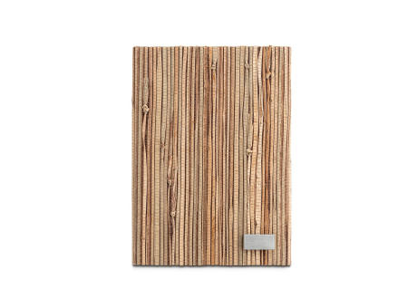 NERUDA. Notizbuch A5 mit Hardcover aus Naturstroh Werbeartikel