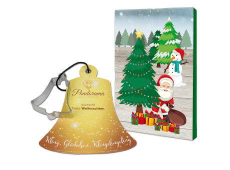 Backförmchen mit Rezeptblock - Glocke Werbeartikel