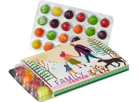Product image Werbeschuber für Kleinster (Advents-)Kalender der Welt mit Pulmoll Pastillen oder SKITTLES® Werbeartikel