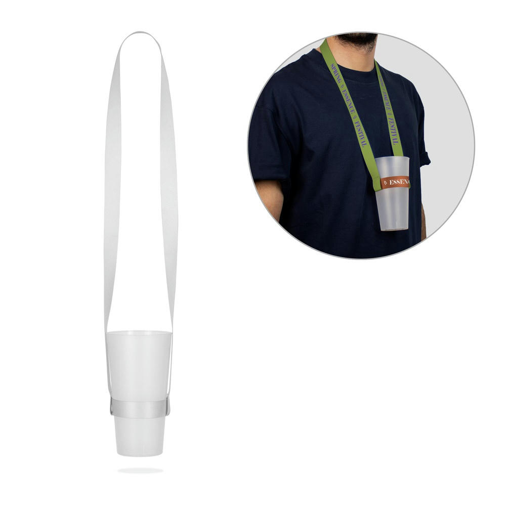 Product image BRADFORD. Lanyard und Becherhalter aus Polyester (100%rPET) für Sublimation geeignet Werbeartikel