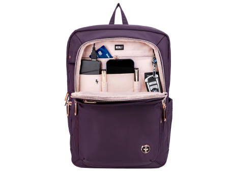 SwissDigital Design KATY ROSE Purple Backpack | Massage bedrucken
