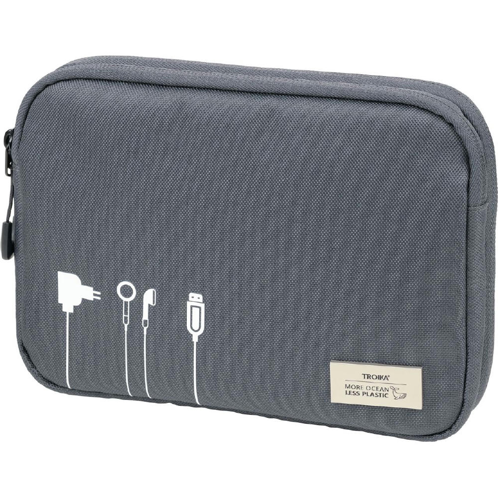 Product image TROIKA Kabeltasche BLUE CYCLE TECH POUCH 2 Werbeartikel