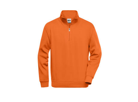 Workwear Half Zip Sweat - Sweatshirt mit Stehkragen und Reißverschluss bedrucken