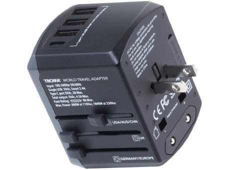 TROIKA Reiseadapter-Set TROIKA WORLD TRAVEL ADAPTER Werbeartikel