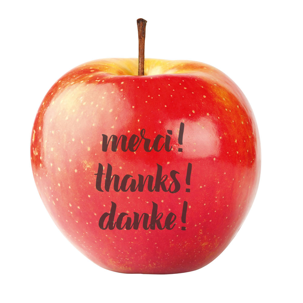 Product image LogoFrucht Apfel "Danke" rot Werbeartikel