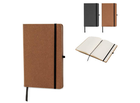 Hardcover-Notizbuch mit Einband aus recycelten Leder DIN A5 Werbeartikel