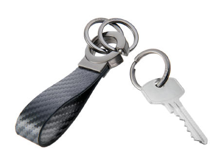 TROIKA Schlüsselanhänger KEY-CLICK CARBON Werbeartikel
