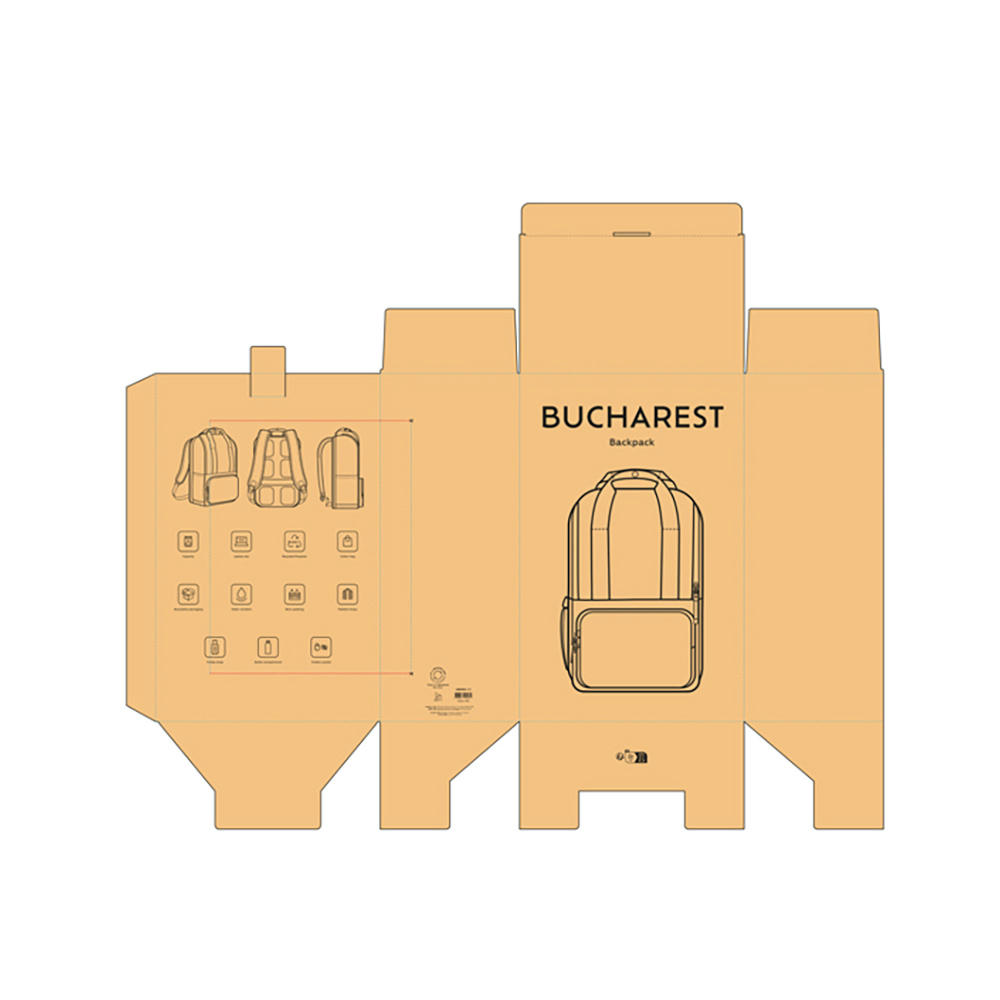 Bucharest Laptop Rucksack 18L rPET 600D Werbeartikel