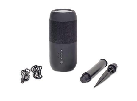 Wireless solar speaker torch 2x5W IPX6 Werbeartikel