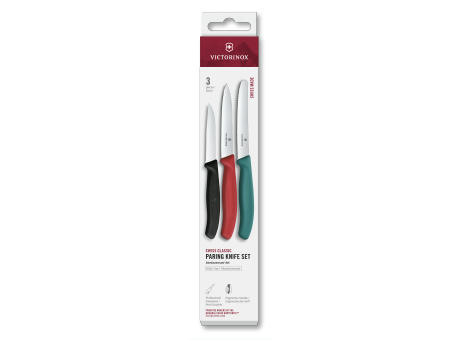Product image Swiss Classic, Gemüsem. Set, 3tlg, gerade/Wellen,grün/rot/schwarz Werbeartikel