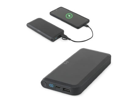 Product image BECKER 10. 10'000 mAh Powerbank aus recyceltem ABS (100% rABS) mit 15W superschnellem kabellosem Ladegerät bedrucken