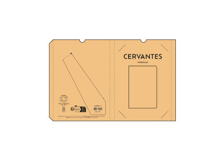 Cervantes Notizbuch A5 recy. Papier 70gsm 196 Seiten bedrucken