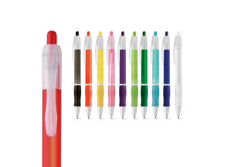 SLIM. Rutschfester Kugelschreiber aus ABS mit Clip Werbeartikel