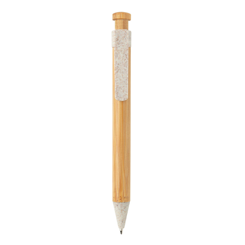 Bambus Stift mit Wheatstraw-Clip Werbeartikel
