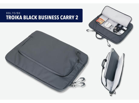 TROIKA Laptoptasche TROIKA BLACK BUSINESS CARRY 2 Werbeartikel