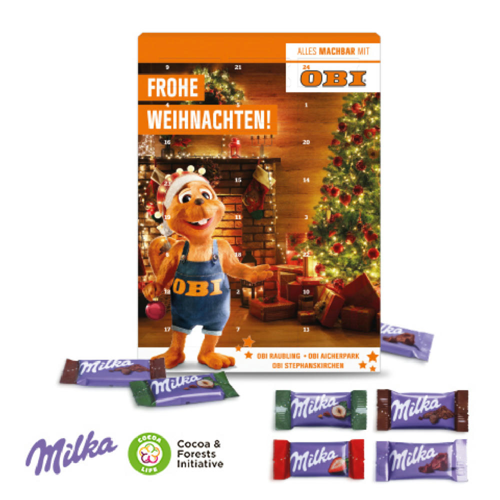 Product image Wand-Adventskalender mit Milka Schokolade Werbeartikel