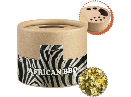 Gewürzmischung African BBQ, ca. 40g, Kraftpapierstreuer Mini Werbeartikel