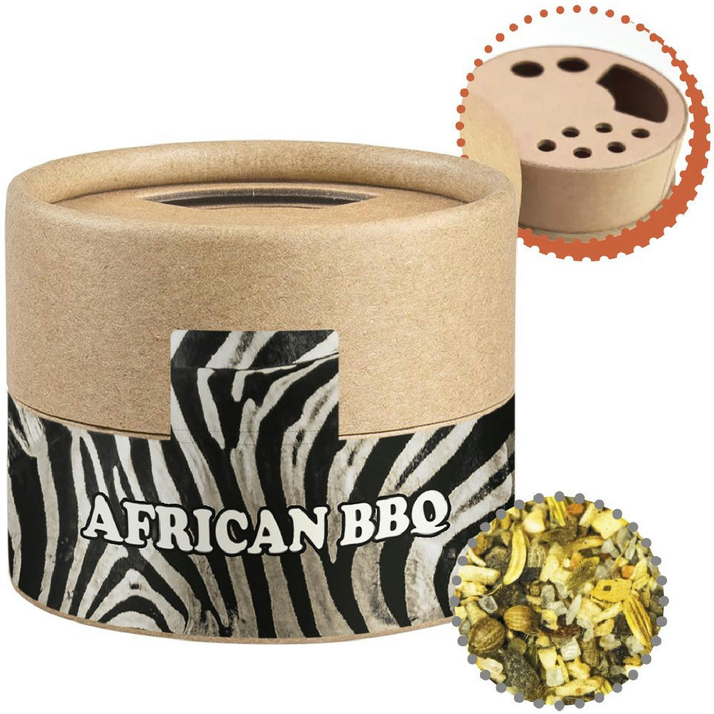 Product image Gewürzmischung African BBQ, ca. 40g, Kraftpapierstreuer Mini Werbeartikel