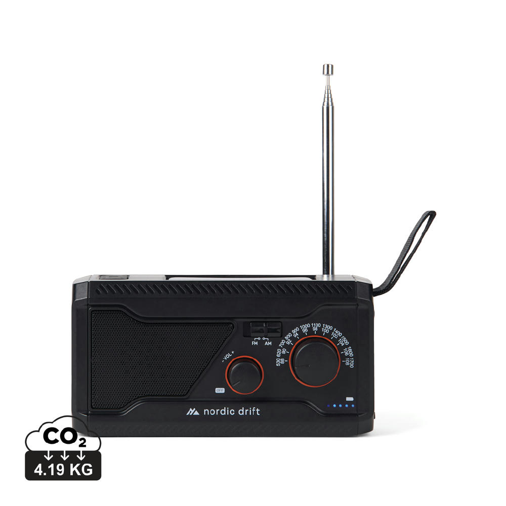 Nordic Drift Titan IPX4 multifunktionales Radio 4000mAh Werbeartikel