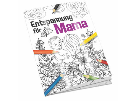 Malbuch / Mal-Set A6 - Entspannung für Mama - Malset neutral Werbeartikel