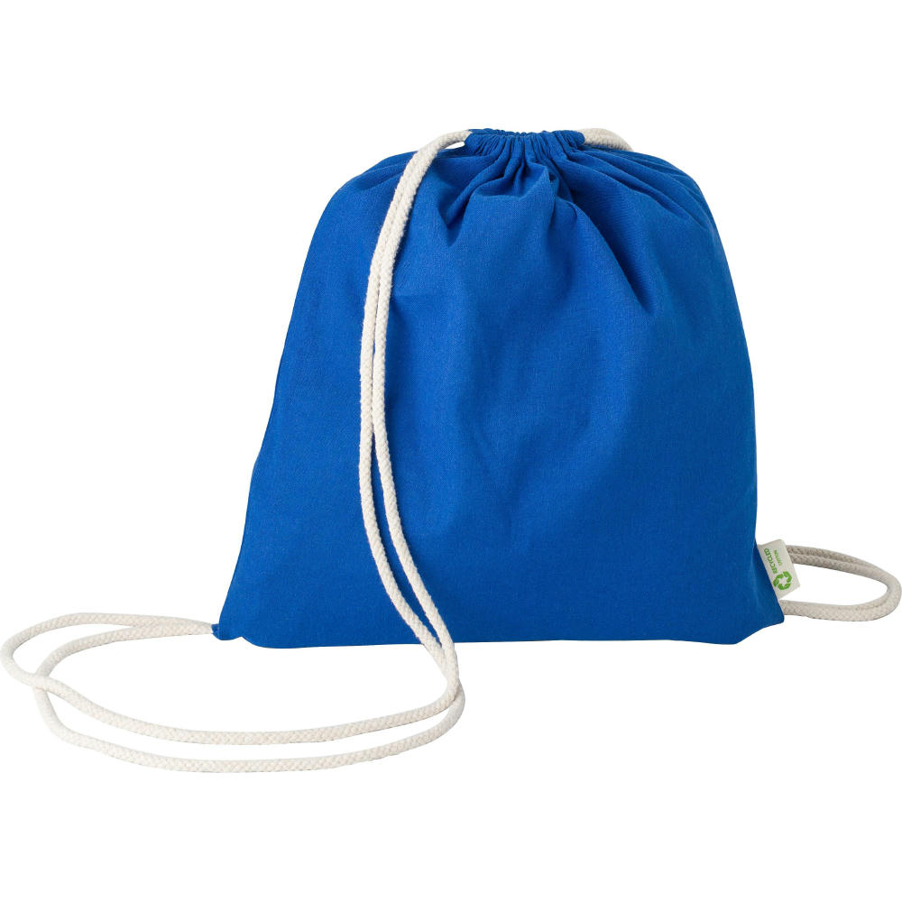 Kordelzugtasche aus recycelter Baumwolle Joy Werbeartikel