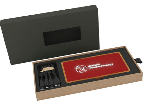 Product image SCX.design P36 5000 mAh kabellose Powerbank mit Leuchtlogo bedrucken