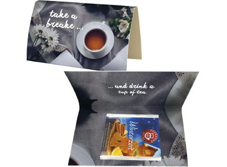 Product image Beuteltee Winterzeit, ca. 3g, Werbekarte A6 gefaltet Werbeartikel