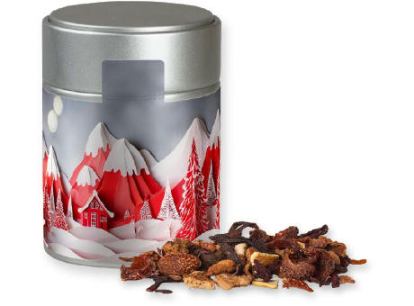 Product image Glühweingewürz fein, ca. 60g, Metalldose Midi silber Werbeartikel