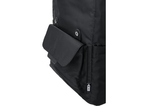 rPET (290T) Polyester Twill Rucksack mit Lasche Marlowe Werbeartikel