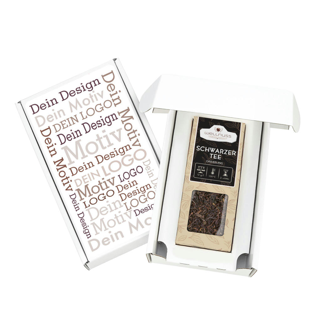 Geschenkkarton mit 1 Tee Spezialität Werbeartikel