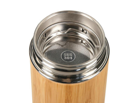 Vakuum Flasche "Bambus", small Werbeartikel