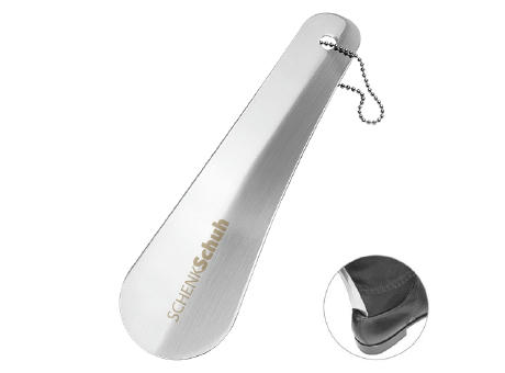 Schuhlöffel Edelstahl, kurz Werbeartikel