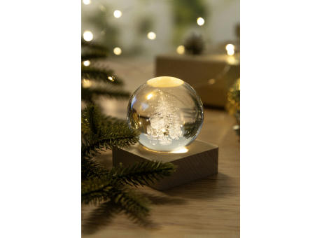 Leuchtkugel mit Weihnachtsmotiv Borealis Werbeartikel