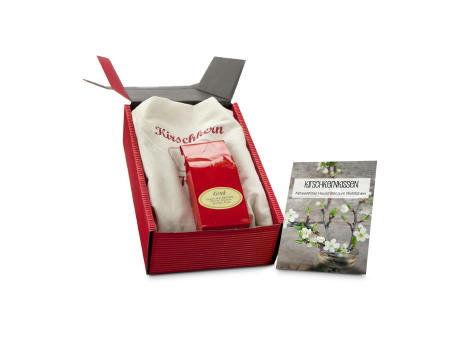 Geschenkset / Präsenteset: Kirschkernkissen bedrucken