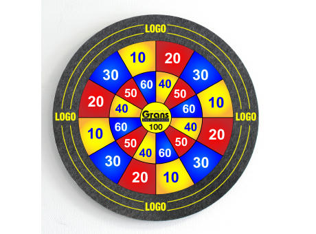 2 in 1 Dartscheibe 69 aus Vlies | komplett individuell bedruckbar Werbeartikel