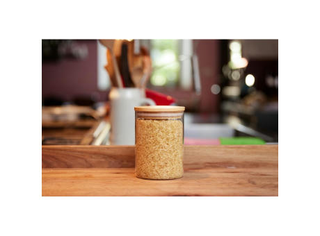 Glasbehälter "Bamboo", 0,65 l Werbeartikel