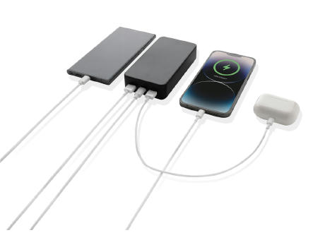 Boostcore 20.000mAh Powerbank aus RCS rec. Kunststoff bedrucken