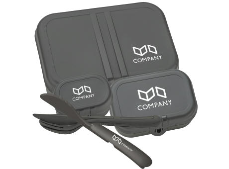 KOZIOL PASCAL READY Lunchbox-Set + Besteck-Set + XMAS Sticker Werbeartikel