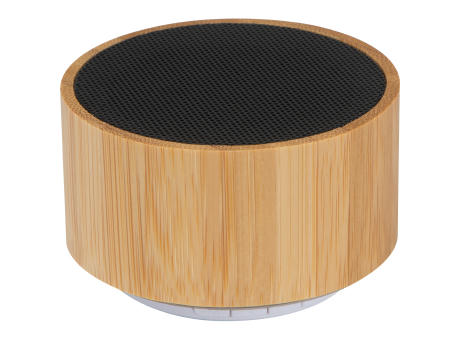 Product image Bluetooth Lautsprecher mit Bambusummantelung Werbeartikel