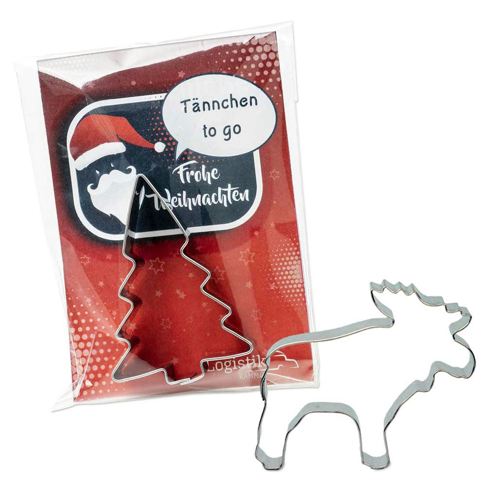 Product image Backförmchen in der Werbetüte - Winter - Elch Werbeartikel