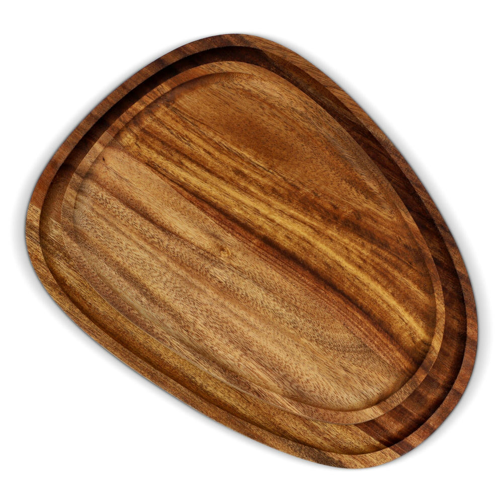 InSideOut 2er-Pack Holztabletts in Bioform Werbeartikel