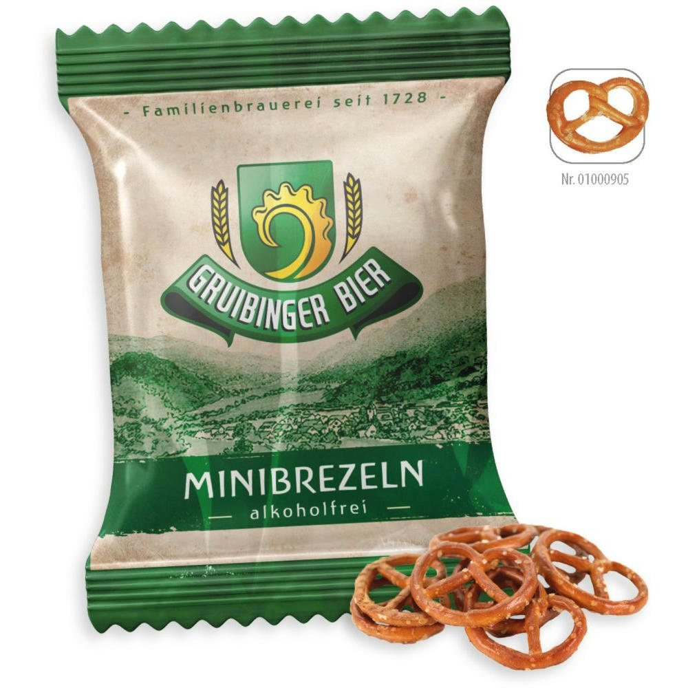 Product image Mini Salzbrezeln Werbetüte, 10 g, Inhalt: Mini Salzbrezeln Werbeartikel
