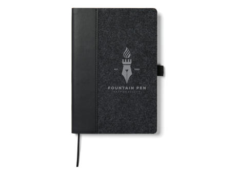 VINGA Albon A5-Notizbuch aus GRS recyceltem Filz Werbeartikel